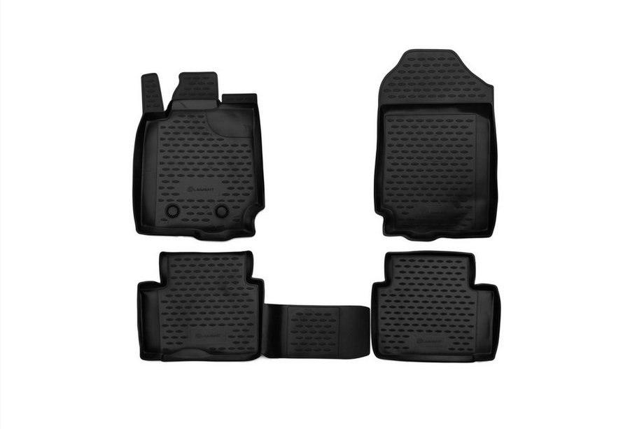 Ford Ranger 2011–2022 Rubberen mattenset voor interieur (4 stuks, Novline) 2D Image