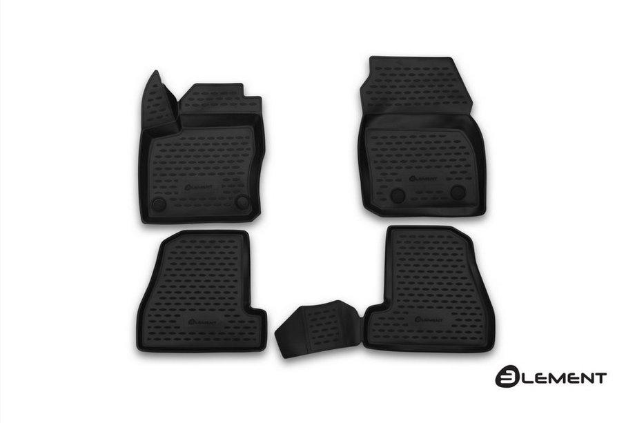 Ford Focus III 2011–2017 (2015↗) 3D rubberen automatten voor het interieur (4 stuks, Novline) Image