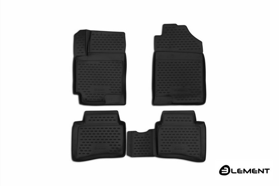 Kia Rio 2017– 3D rubber vloermatten voor het interieur (4 st., Novline) SD/HB (X-Line) Foto 1