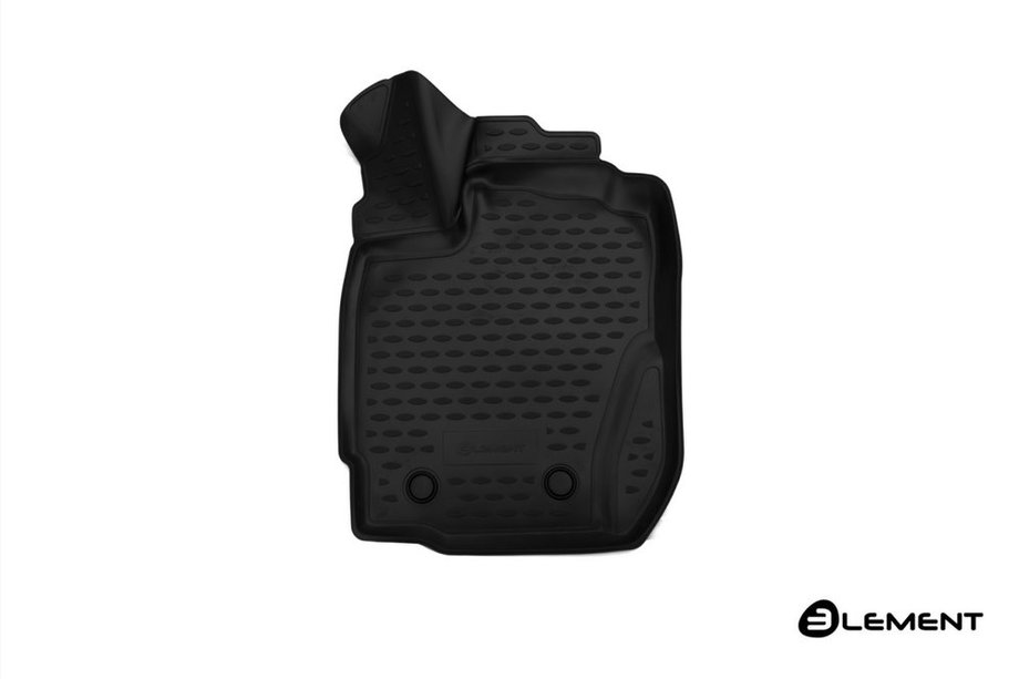 Renault Duster 2008–2017 (2015↗) 3D rubberen vloermat voor het interieur (voor links) met hendel voor het op afstand openen van het brandstofklepje (Novline) 2WD Foto 1
