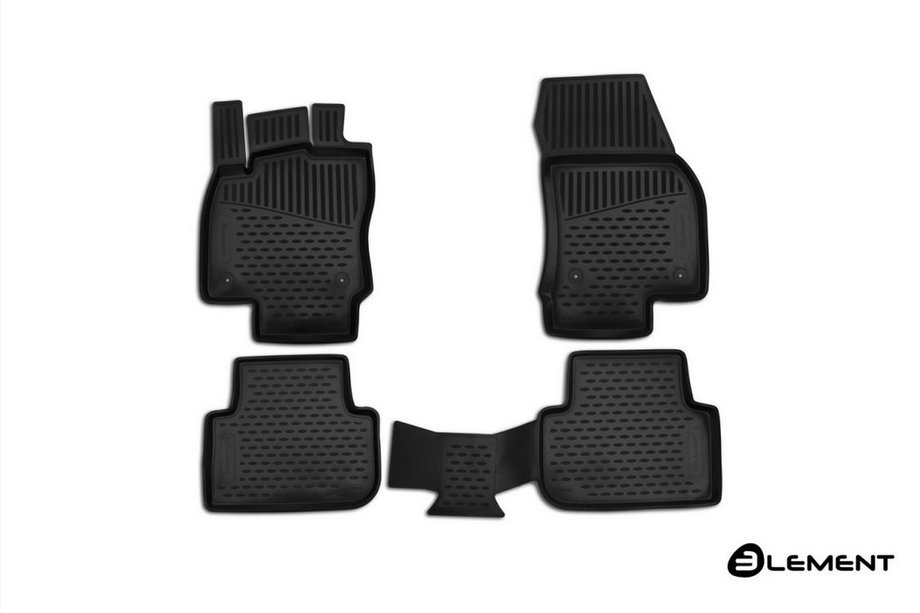 Volkswagen Tiguan 2016–2023 Rubberen vloermatten voor het interieur (4 st., Novline) 5D (korte carrosserie) Foto 1