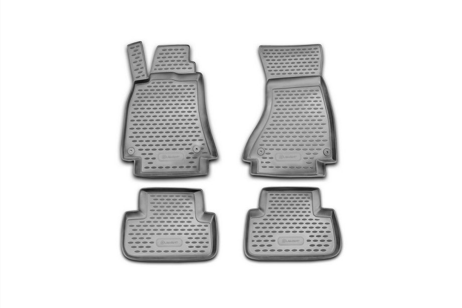 Audi A4 B8 2007–2015 Rubberen vloermatten voor interieur (4 stuks, Novline) automaat Image
