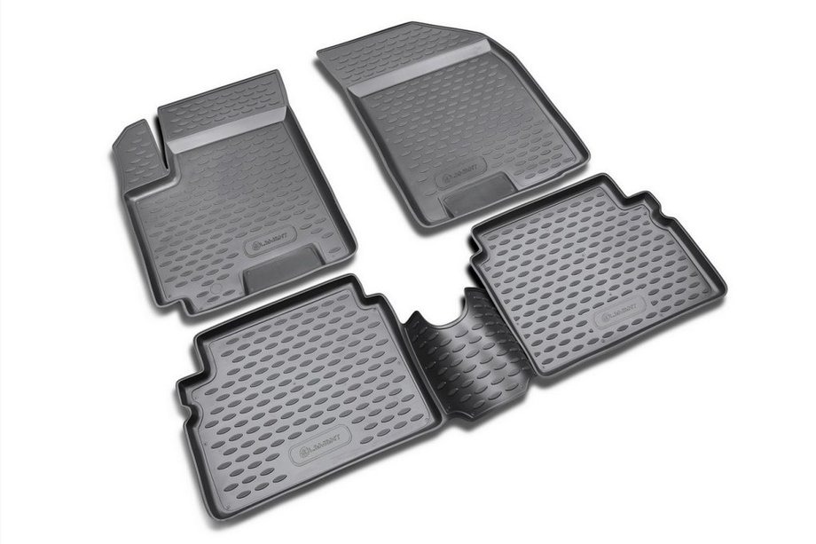 Chevrolet Aveo T200 2002–2008 Rubberen vloermattenset voor interieur (4 stuks, Novline) Image