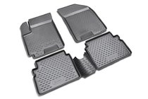 Chevrolet Aveo T200 2002–2008 Rubberen vloermattenset voor interieur (4 stuks, Novline) foto 1