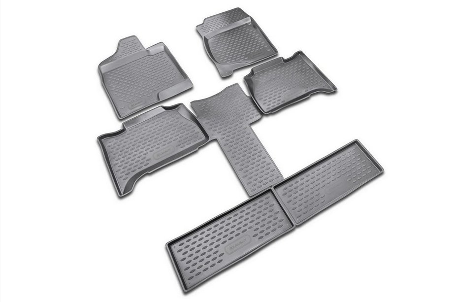 Chevrolet Tahoe 2014–2019 (2007-2015) Rubberen automatten (Капітан) voor het interieur (6 stuks, Novline) Image