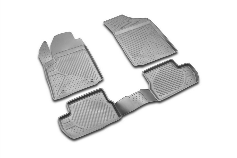 Citroen C-2 2003–2009 Rubberen vloermattenset voor interieur (4 stuks, Novline) Image