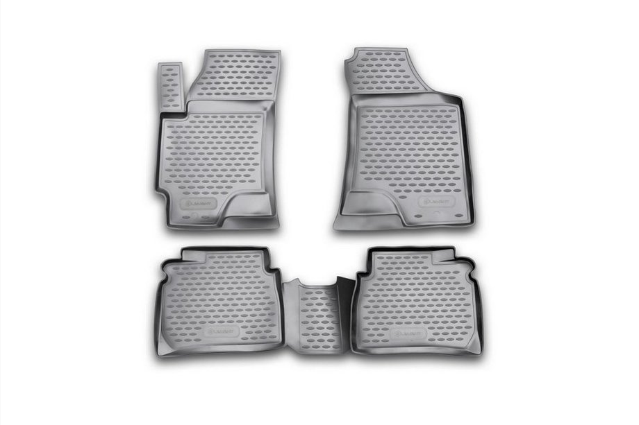 Hyundai Elantra (XD) 2000–2011 Rubberen vloermattenset voor interieur (4 stuks, Novline) Image