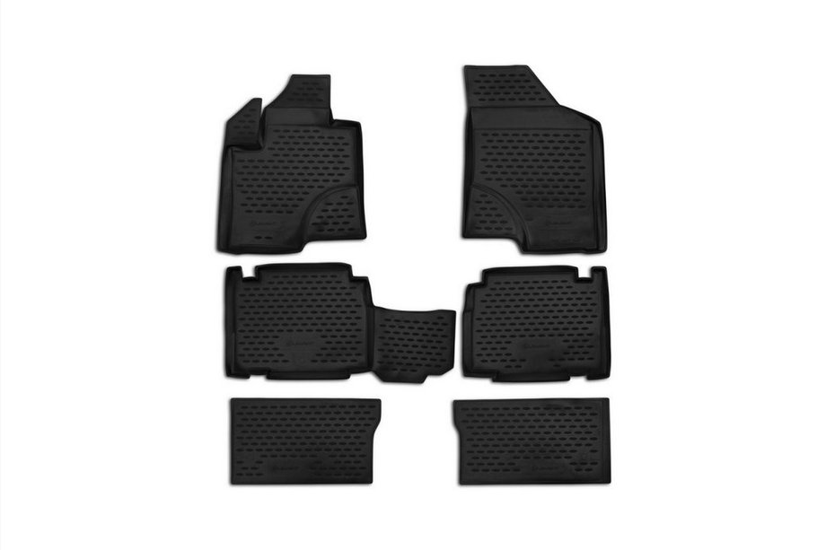 Hyundai IX55 2007–2012 Rubberen interieurrubberen vloermatten (set 6 stuks, Novline) Foto 1
