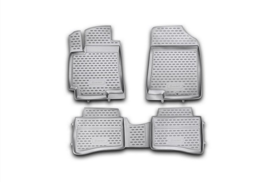 Hyundai Accent 2011–2017 Rubberen vloermatten voor het interieur (4 stuks, Novline) HB Image