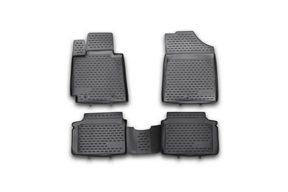 Hyundai Veloster 2011–2017 Rubberen vloermattenset voor interieur (4 stuks, Novline) Image