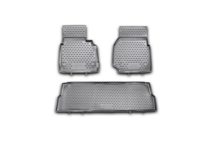 Land Rover Defender 1986–2016 Rubberen vloermatten voor het interieur (3 stuks, Novline) 110/5D Foto 1