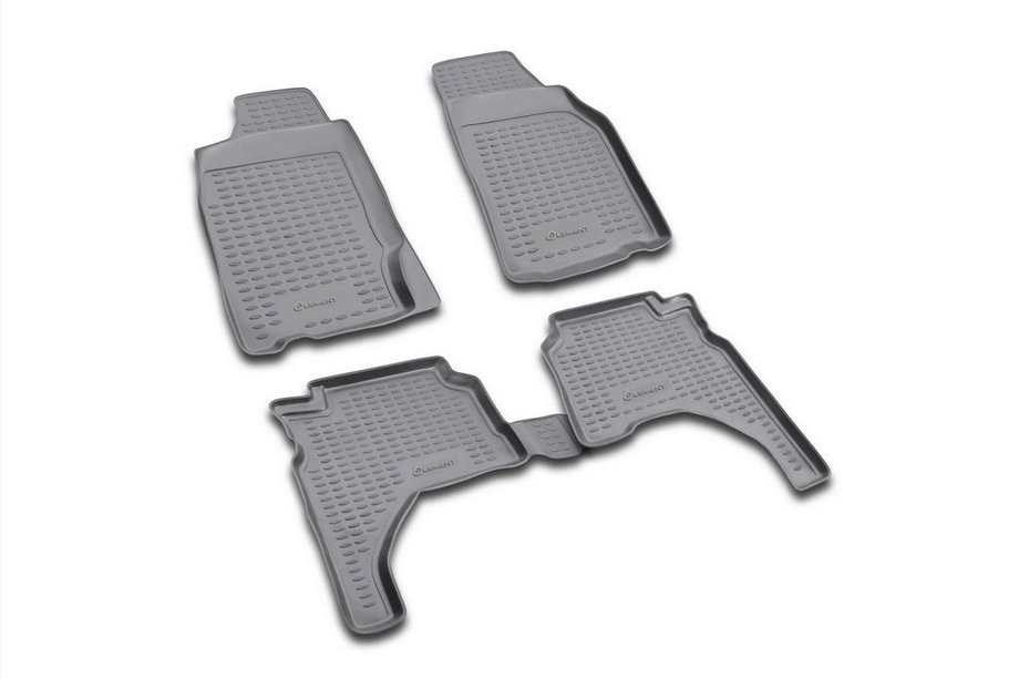 Mitsubishi L200 1996–2006 Rubberen vloermattenset voor interieur (4 stuks, Novline) Image