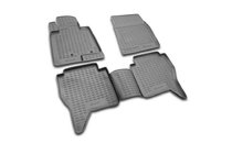 Mitsubishi Pajero Wagon IV 2006–2021 Rubberen vloermattenset voor interieur (4 stuks, Novline) foto 1