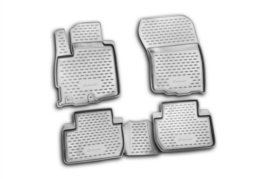 Mitsubishi Outlander 2006–2012 (2010↗) Rubberen vloermatten voor het interieur (4 stuks, Novline) XL Image