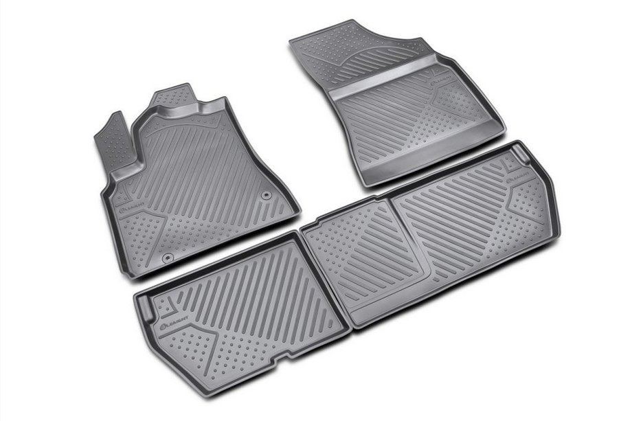 Peugeot Partner Tepee 2008–2018 Rubberen vloermatten voor het interieur (4 stuks, Novline) Variant 1 Image
