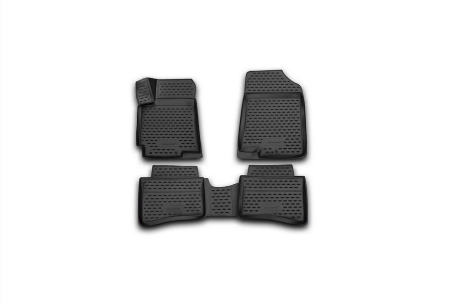 Hyundai Accent 2011–2017 Rubberen 3D automatten voor het interieur (set 4 stuks, Novline) SD/HB Foto 1
