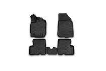 Renault Duster 2008–2017 (2015↗) 3D rubberen vloermatten (met hendel voor op afstand openen van tankklep) voor interieur (4-delig, Novline) 2WD foto 1