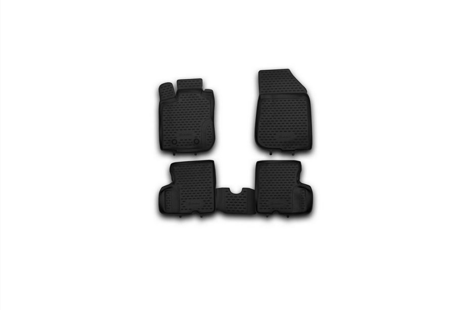 Renault Duster 2008–2017 (2011-2015) Rubberen vloermattenset (4-delig, Novline) 4WD Image