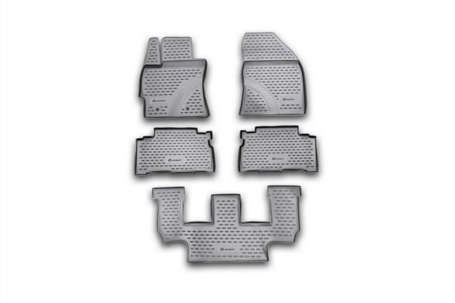 Toyota Verso 2009–2018 (2009-2013) Rubberen vloermatten voor interieur (3 rijen, 5 stuks, Novline) Variant 2 Foto 1