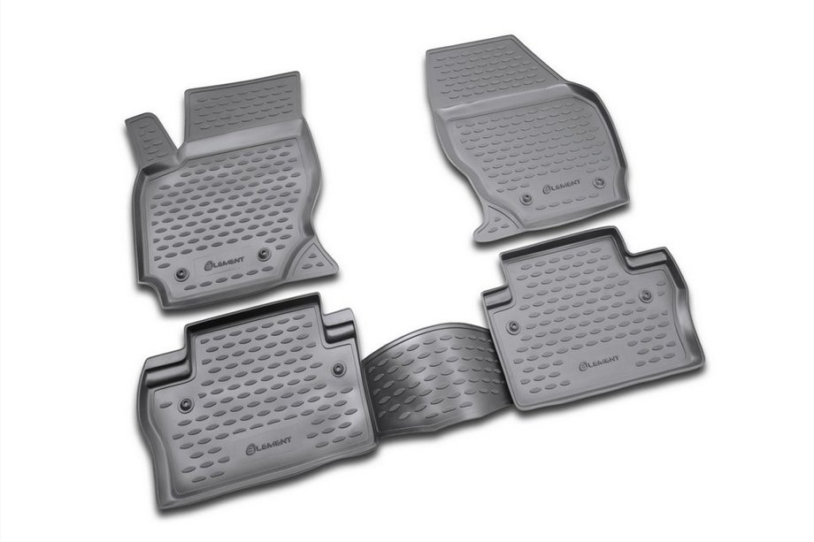 Volvo XC70 2007–2013 Rubberen vloermattenset voor interieur (4 stuks, Novline) Foto 1