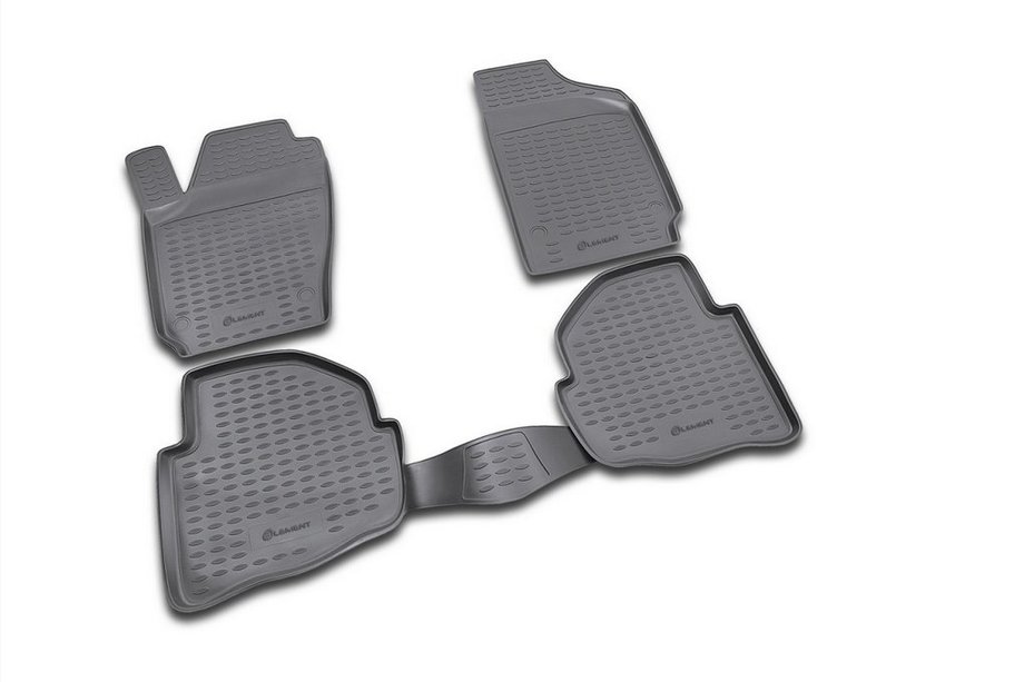 Volkswagen Polo 2001–2009 Rubberen vloermattenset voor interieur (4 stuks, Novline) Image