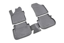 Volkswagen Caddy 2010–2015 Rubberen interieurmatten (set 4 stuks, Novline, 1 verschuifbaar) foto 1