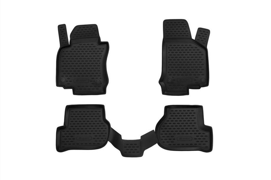 Volkswagen Golf 6 2008–2014 Rubberen automatten voor interieur (4 stuks, Novline) zonder armsteun (HB) Image