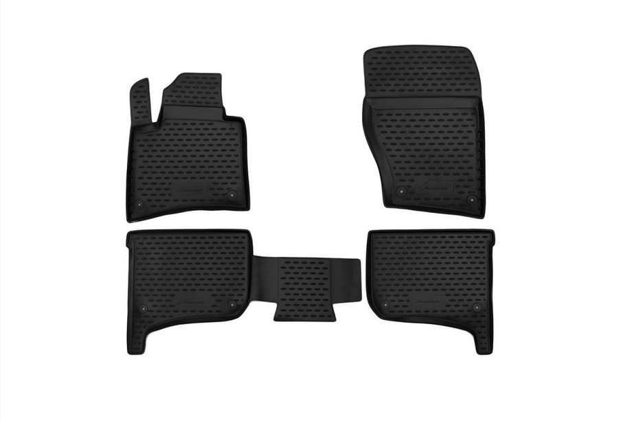 Volkswagen Touareg 2010–2018 Rubberen mattenset voor het interieur (4 stuks, Novline) Terrain Tech Image