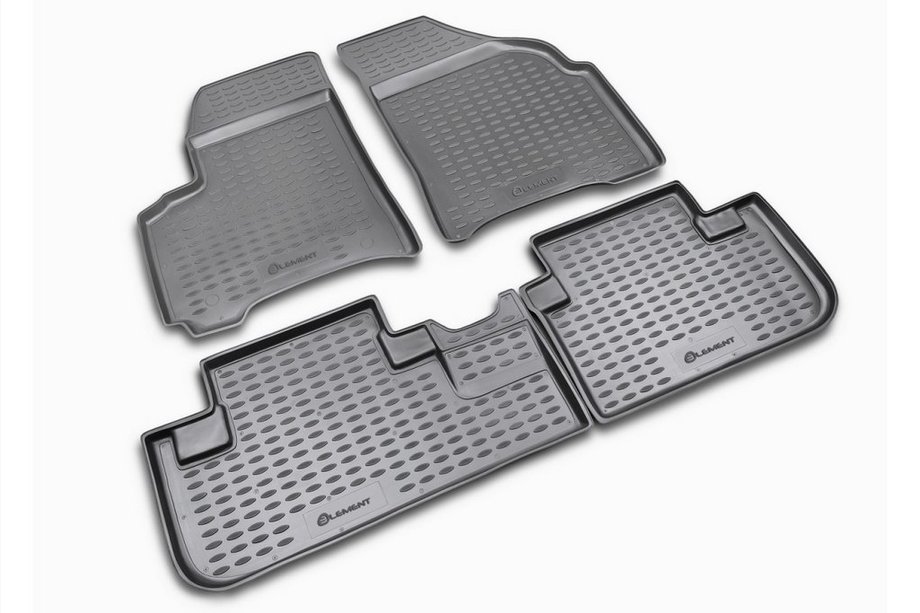 SsangYong Rexton I 2001–2017 Rubberen vloermatten voor het interieur (4 stuks, Novline) Variant 1 Foto 1