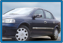Opel Astra G Classic 1998–2012 Deurstrip (set van 4, RVS) OmsaLine - Italiaans roestvrij staal foto 1