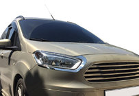 Ford Courier 2014–2023 Koplampwimpers (2 stuks, RVS) OmsaLine - Italiaans roestvrij staal foto 1