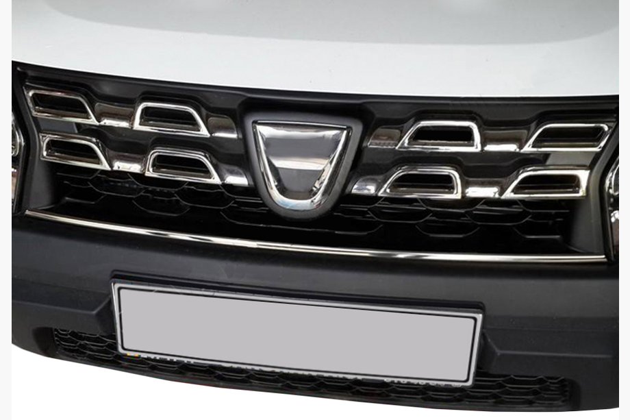 Dacia Duster 2008–2018 Sierstrip voor radiateurgrille 2014-2018 (RVS) Foto 1