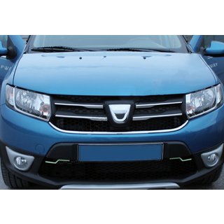 Grille sierlijsten variant 1 (set 4 st., RVS) Dacia Sandero 2013–2020 foto 1