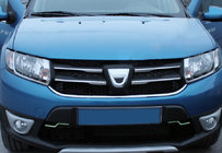 Dacia Sandero 2013–2020 Grille sierlijsten variant 1 (set 4 st., RVS) foto 1