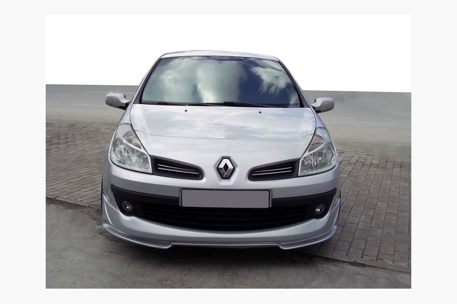 Renault Clio III 2005–2012 Voorbumper lip V1 (spuitklaar) Image