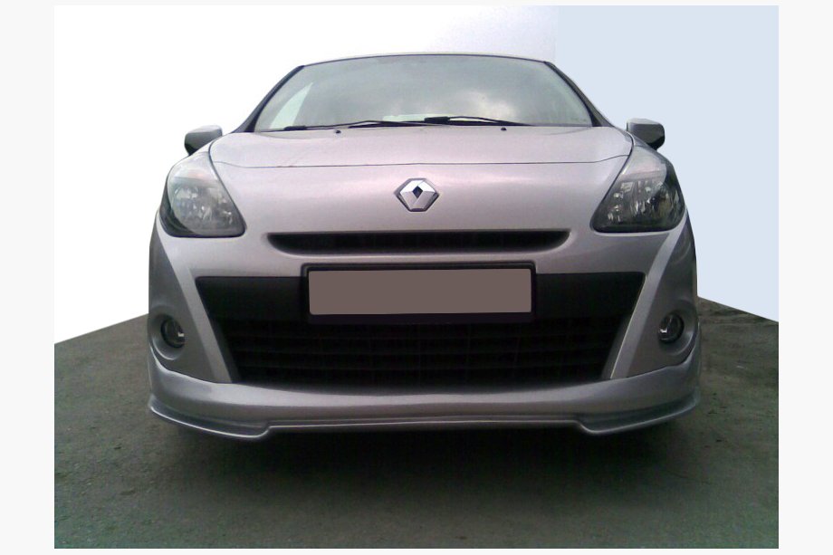 Renault Clio III 2005–2012 Voorbumper lipspoiler V2 (spuitklaar) Image