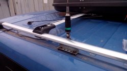 Nissan Pathfinder R51 2005–2014 Afsluitbare dwarsdragers voor dakrails (2 stuks) Grijs foto 8