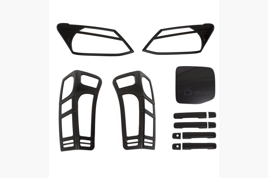 Isuzu D-Max 2011–2019 Set sierlijsten (zwart ABS) Image