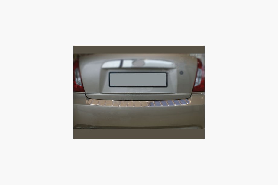 Hyundai Accent 2006–2010 Achterbumperbeschermer (RVS) Omsa Image