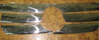 Mercedes ML W163 1997–2005 Brede grille sierlijsten (6-delige set, RVS) foto 1