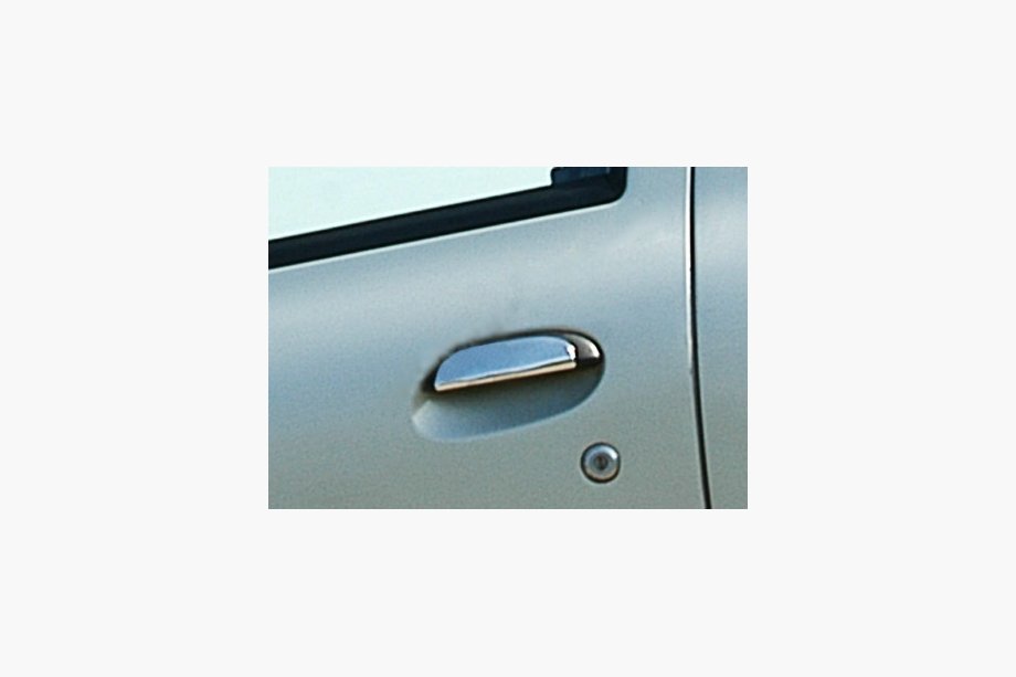 Renault Megane I 1996–2004 Deurgreep covers (set 4 stuks, RVS) 2 stuks, Carmos - Turks staal Image