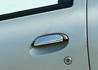 Renault Megane I 1996–2004 Deurgreep covers (set 4 stuks, RVS) 2 stuks, Carmos - Turks staal foto 1