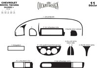 Chevrolet Tacuma/Rezzo 2000–2008 Dashboard sierlijsten Aluminium foto 2