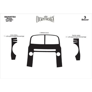 Dashboard sierlijsten Daihatsu Sirion 2005–2015 foto 3