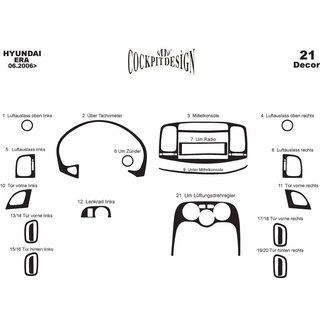 Dashboard sierlijsten Hyundai Accent 2006–2010 foto 4