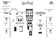 Mazda 6 2003–2008 Dashboard sierlijsten Aluminium foto 11