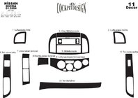 Nissan Micra K12 2003–2010 Dashboard sierlijsten Houtlook foto 6