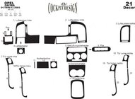 Opel Zafira A 1998–2005 Dashboard sierlijsten Aluminium foto 3