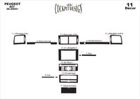 Peugeot 407 2004–2011 Dashboard sierlijsten (Kit-1) Houtlook foto 6