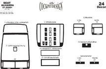 Seat Alhambra 1996–2010 Decoratieve dashboardafdekking Carbonlook foto 10